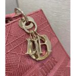 Dior Women Medium Lady D-Lite Bag Cannage Embroidery-Rose - immagine 10
