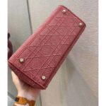 Dior Women Medium Lady D-Lite Bag Cannage Embroidery-Rose - immagine 5