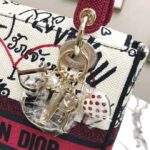 Dior Women Medium Lady D-Lite Dioramour Bag Latte Multicolor Graffiti Embroidery - Image 9