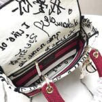 Dior Women Medium Lady D-Lite Dioramour Bag Latte Multicolor Graffiti Embroidery - Image 8