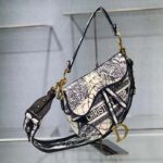 Dior Women Saddle Bag Blue Multicolor Dior Around the World Embroidery - Image 4