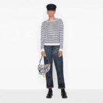 Dior Women Saddle Bag Blue Multicolor Dior Around the World Embroidery - Image 12