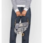 Dior Women Saddle Bag Blue Multicolor Dior Around the World Embroidery - Image 13