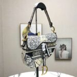 Dior Women Saddle Bag Blue Multicolor Dior Around the World Embroidery - Image 5