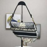 Dior Women Saddle Bag Blue Multicolor Dior Around the World Embroidery - Image 7