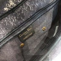 Dior Women Saddle Bag Blue Multicolor Tie & Dior Embroidery