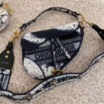 Dior Women Saddle Bag Blue Multicolor Tie & Dior Embroidery – Image 4