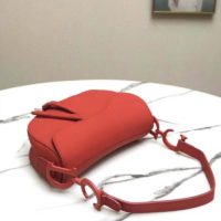 Dior Women Saddle Bag in Cherry Red Ultramatte Calfskin