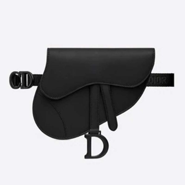 Dior Women Saddle Bag in Matte Black Ultramatte Calfskin