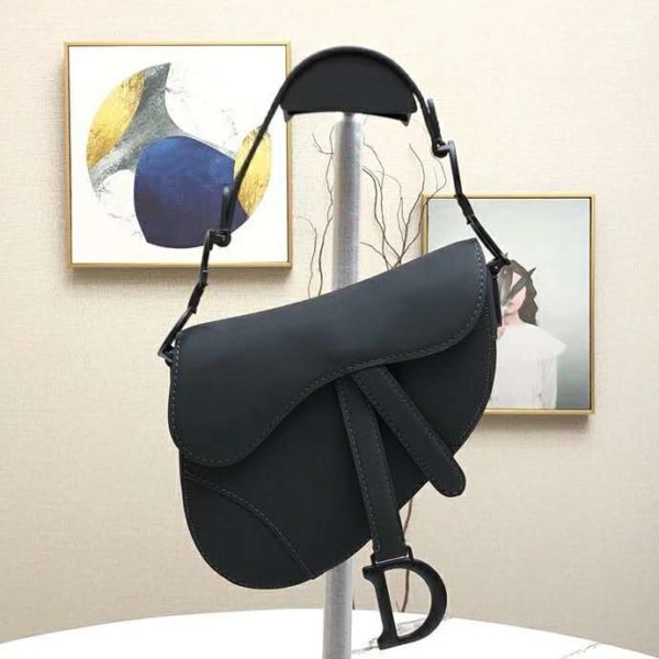 Dior Women Saddle Bag in Matte Black Ultramatte Calfskin (2)