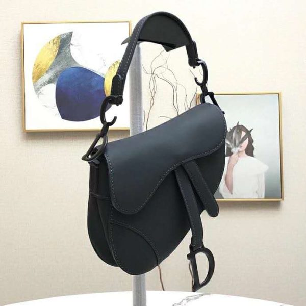 Dior Women Saddle Bag in Matte Black Ultramatte Calfskin (3)