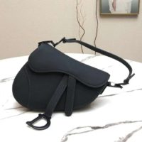 Dior Women Saddle Bag in Matte Black Ultramatte Calfskin
