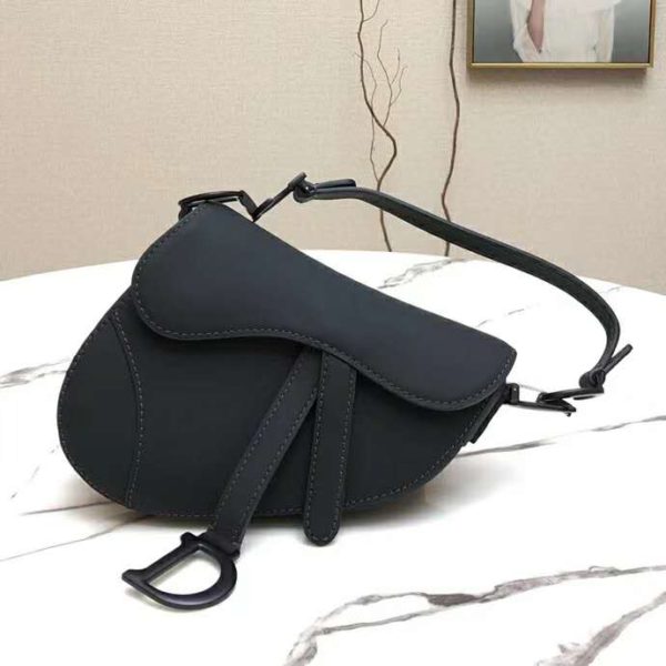 Dior Women Saddle Bag in Matte Black Ultramatte Calfskin (5)
