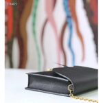 Dior Women Saddle Pouch Large Wallet On Chain Clutch Black Grained Calfskin – Image 6