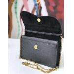 Dior Women Saddle Pouch Large Wallet On Chain Clutch Black Grained Calfskin – Image 8