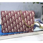 Dior Women Saddle Pouch Red Dior Oblique Jacquard - Image 5