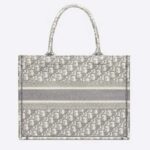 Dior Women Small Dior Book Tote Gray Dior Oblique Embroidery - immagine 3