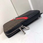 Fendi Men Belt Bag One-Shoulder Backpack Brown Fabric Leather FF - immagine 4