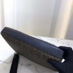 Fendi Men Slim Messenger Textured Brown Fabric Bag FF Motif – Bild 5