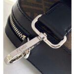 Fendi Unisex Camera Case Compact Shoulder Brown Fabric Bag FF Motif - immagine 13