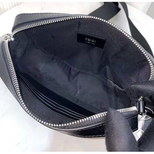 Fendi Unisex Camera Case Compact Shoulder Brown Fabric Bag FF Motif (15)