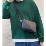 Fendi Unisex Camera Case Compact Shoulder Brown Fabric Bag FF Motif - immagine 9