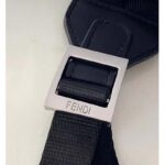 Fendi Unisex Large Backpack Front Pocket Black Nylon Backpack FF Motif - Image 12