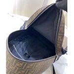 Fendi Unisex Large Backpack Front Pocket Black Nylon Backpack FF Motif - Image 6