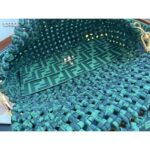 Fendi Women Baguette Bag Medium Size Jacquard Fabric Interlace Bag – Bild 9