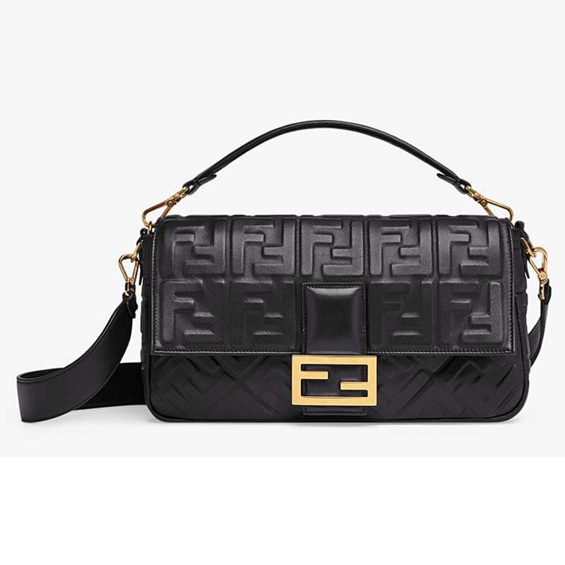 Roll bag leather bag Fendi Black in Leather - 34629839