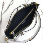 Fendi Women By The Way Medium White Leather Printed Boston Bag – Image 7