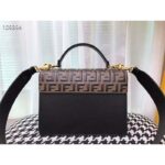 Fendi Women Kan U Black Leather Bag Calf Leather FF - Image 3