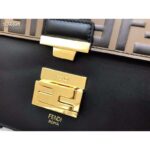 Fendi Women Kan U Black Leather Bag Calf Leather FF - Image 7