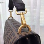 Fendi Women Kan U Black Leather Bag Calf Leather FF - Image 6