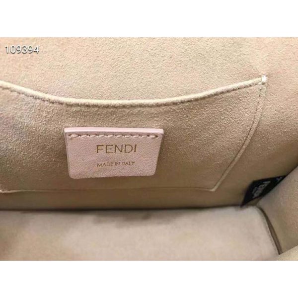 Fendi Women Kan U Black Leather Bag Calf Leather FF (7)