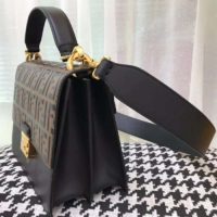 Fendi Women Kan U Black Leather Bag Calf Leather FF