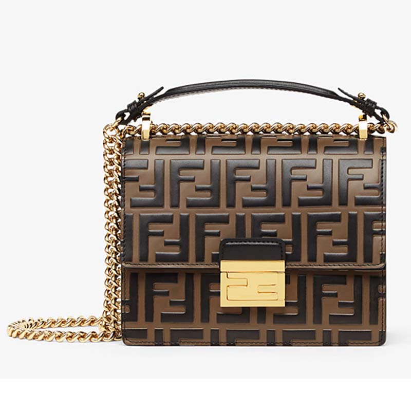 fendi brown leather bag