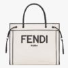 Fendi Women Large Fendi Roma Shopper Undyed Canvas Shopper Bag