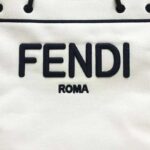 Fendi Women Large Fendi Roma Shopper Undyed Canvas Shopper Bag - immagine 12