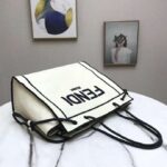 Fendi Women Large Fendi Roma Shopper Undyed Canvas Shopper Bag - immagine 4