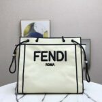 Fendi Women Large Fendi Roma Shopper Undyed Canvas Shopper Bag - immagine 6