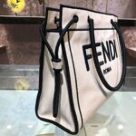 Fendi Women Large Fendi Roma Shopper Undyed Canvas Shopper Bag - immagine 9