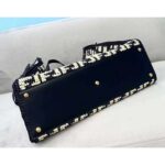 Fendi Women Large Peekaboo X-Tote Bag Black FF Raffia Bag - Imagen 4