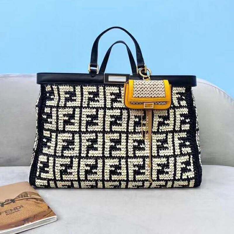 fendi peekaboo raffia