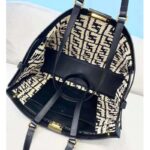 Fendi Women Large Peekaboo X-Tote Bag Black FF Raffia Bag - Imagen 6