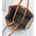 Fendi Women Medium Peekaboo X-Tote Green Canvas Bag-Brown - Image 8