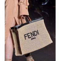 Fendi Women Medium Peekaboo X-Tote Natural Raffia Bag FENDI ROMA