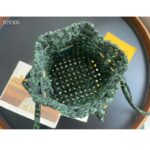 Fendi Women Mon Tresor Jacquard Fabric Interlace Mini-Bag-Dark Green - Bild 7