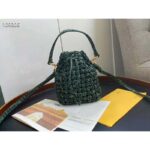 Fendi Women Mon Tresor Jacquard Fabric Interlace Mini-Bag-Dark Green - Bild 2