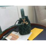 Fendi Women Mon Tresor Jacquard Fabric Interlace Mini-Bag-Dark Green - Bild 5